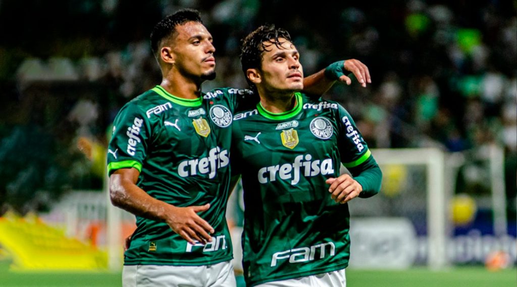 Gabriel Menino, grande expoente da safra de 2020, comemorando gol do Palmeiras (GERO RODRIGUES/O FOTOGRÁFICO/ESTADÃO CONTEÚDO)