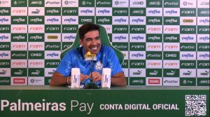 Abel Ferreira em entrevista coletiva (Reprodução: Palmeiras)