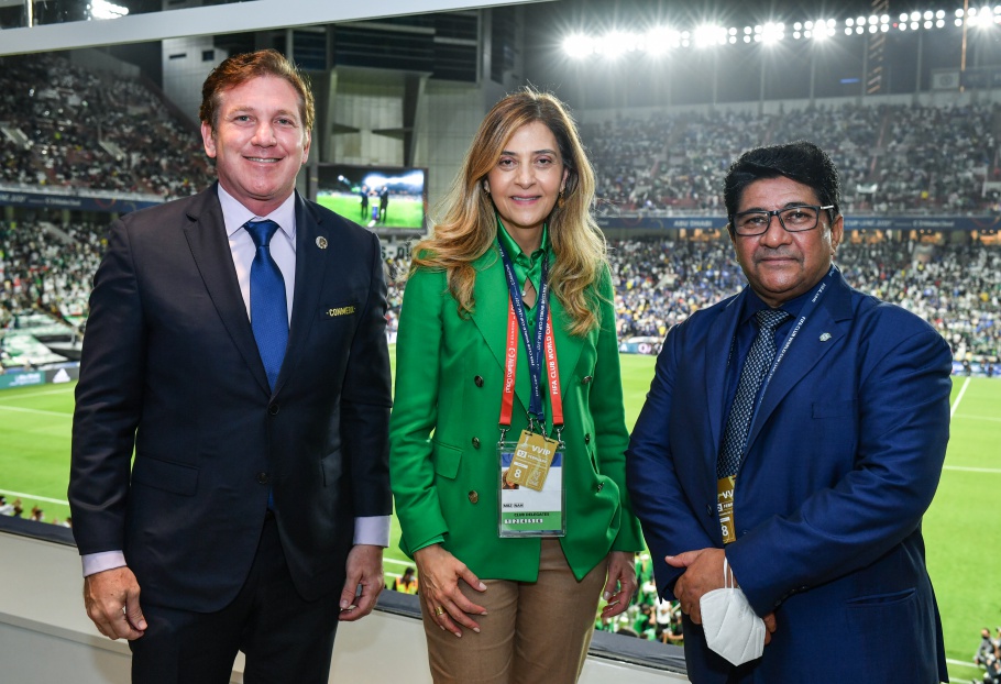 Leila Pereira e Ednaldo Rodrigues acompanham final do Mundial de Clubes