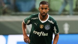Jorge, do Palmeiras, durante partida pela sua equipe - Foto: Cesar Greco/SEP