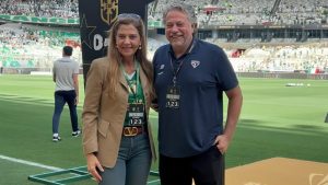 Leila Pereira, do Palmeiras, e Julio Casares, do São Paulo - Foto: Divulgação