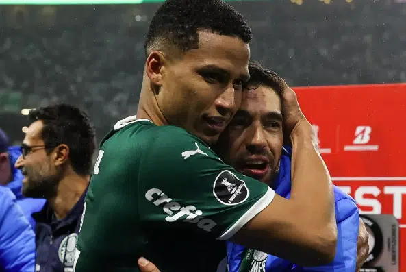 Abel Ferreira e Murilo no Palmeiras (Foto: Reprodução)
