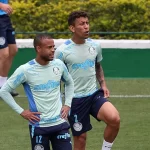 Marcos Rocha e Mayke. Foto: Cesar Greco/Palmeiras