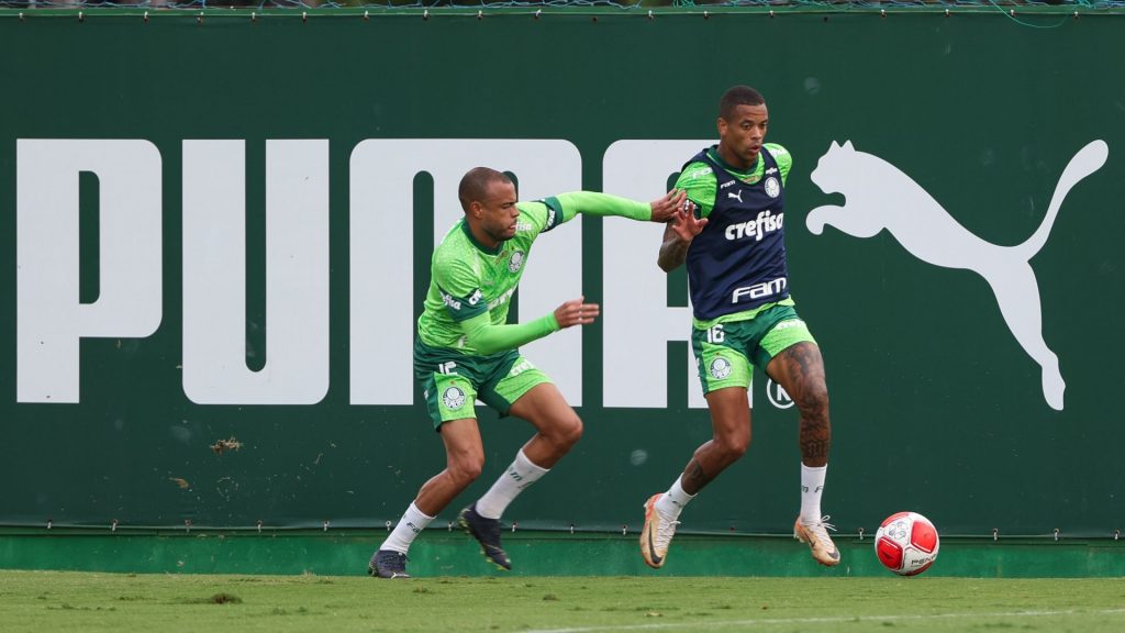 Mayke e Caio Paulista. Foto: Cesar Greco/Palmeiras