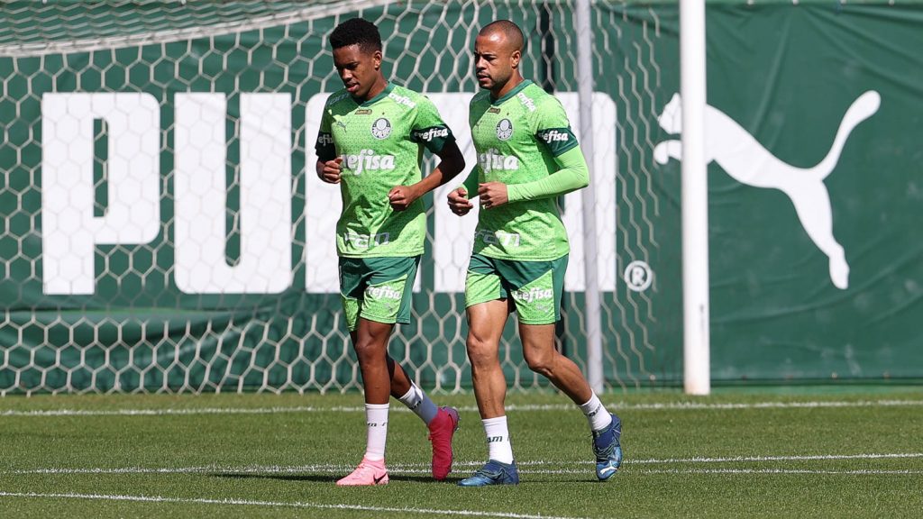 Mayke e Estevão. Foto: Cesar Greco/Palmeiras