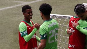 Murilo e Estevão. Foto: Cesar Greco/Palmeiras