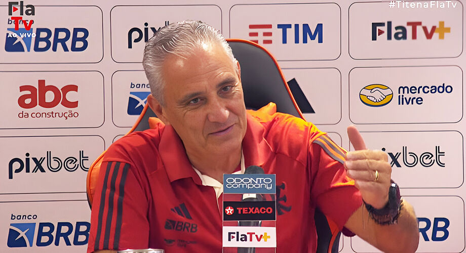 Tite, do Flamengo. Foto: reprodução/FlaTV