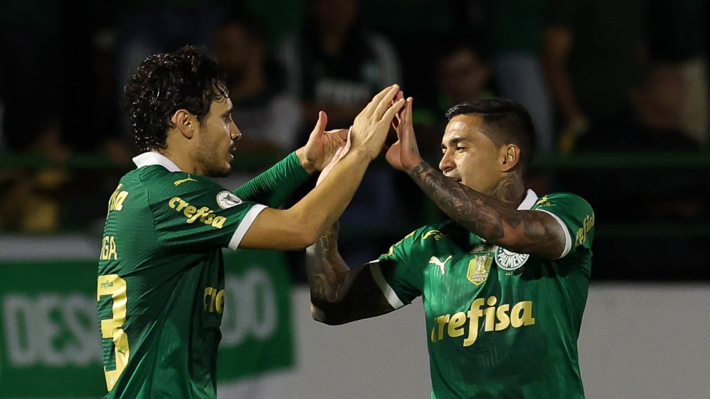 Veiga e Dudu. Foto: Cesar Greco/Palmeiras