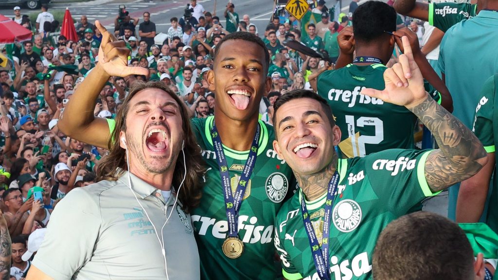 Estevão e Dudu. Foto: Palmeiras