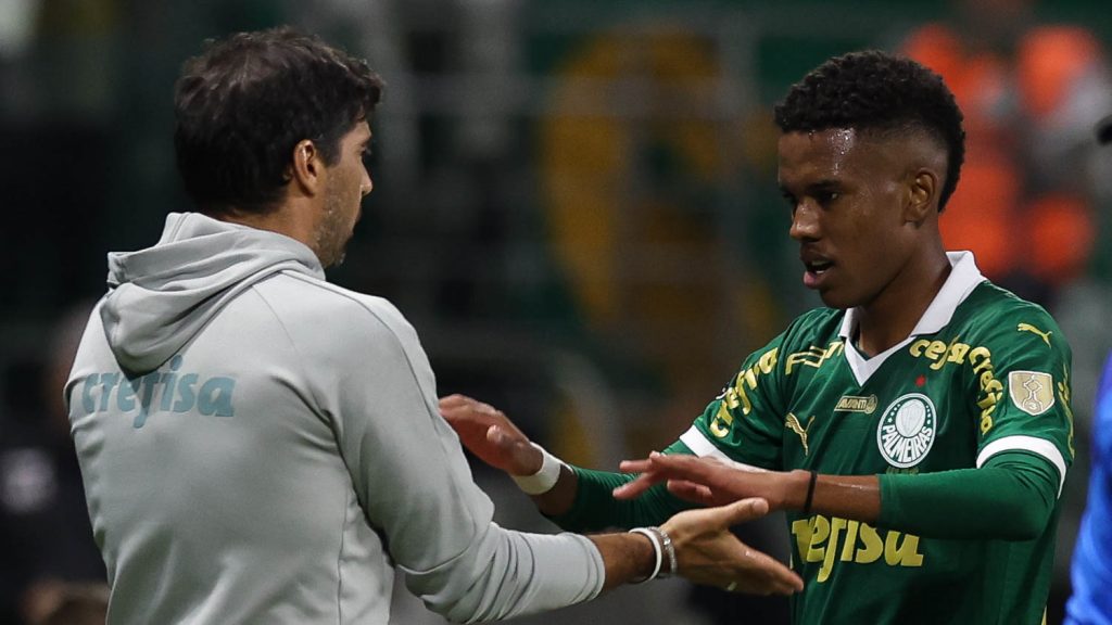 Abel e Estevão. Foto: Cesar Greco/Palmeiras