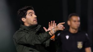 Abel Ferreira em partida pelo Verdão.