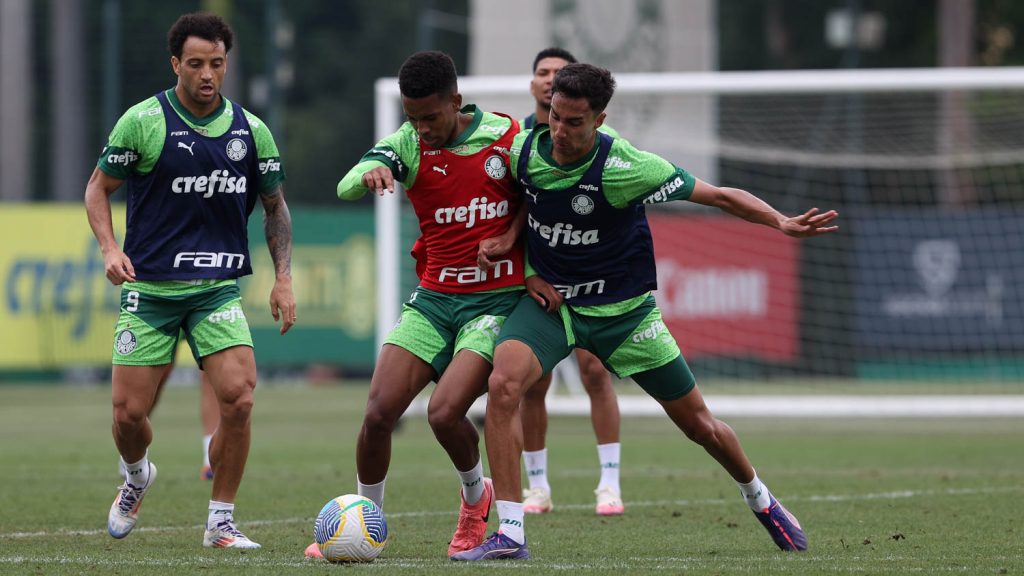 Elenco do Palmeiras. Foto: Cesar Greco/Palmeiras