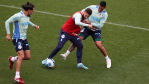 Elenco do Palmeiras. Foto: Cesar Greco/Palmeiras