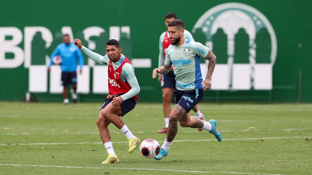 Rony e Zé Rafael. Foto: Cesar Greco/Palmeiras