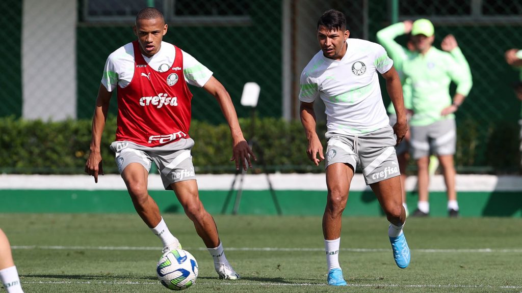 Jhon Jhon e Rony. Foto: Cesar Greco/Palmeiras