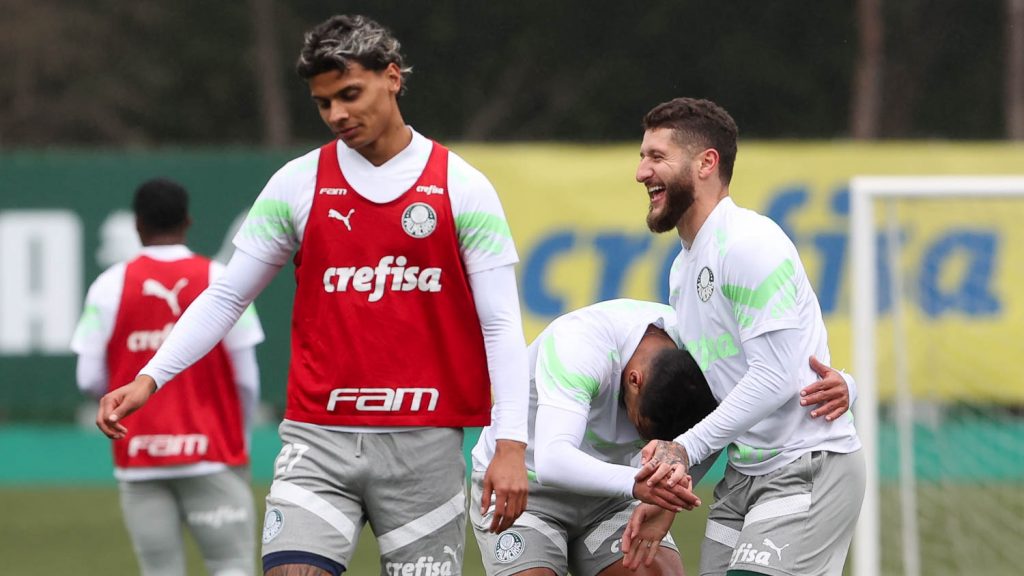 Elenco do Palmeiras. Foto: Cesar Greco/Palmeiras