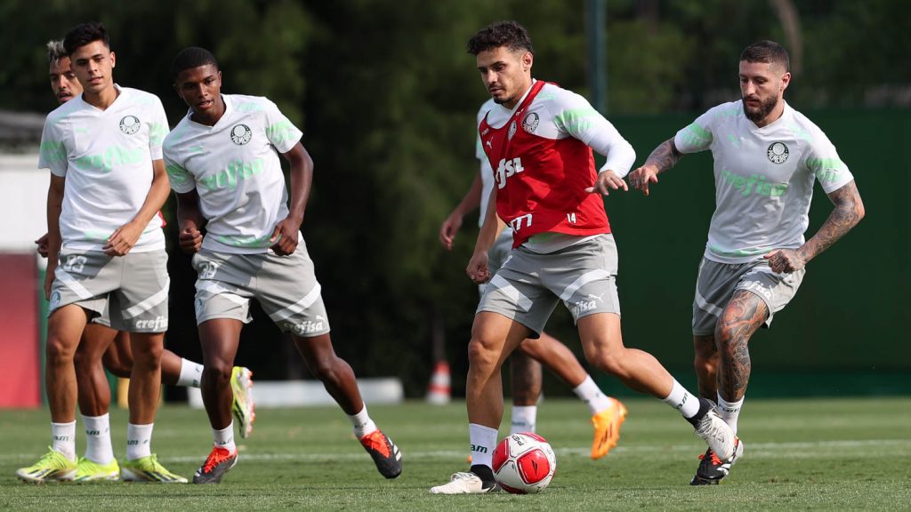 Veiga e Zé Rafael, do Palmeiras. Foto: Cesar Greco