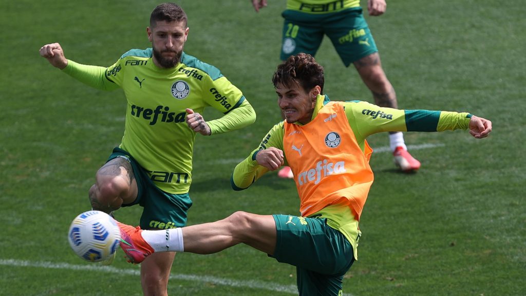 Zé Rafael e Veiga. Foto: Cesar Greco/Palmeiras