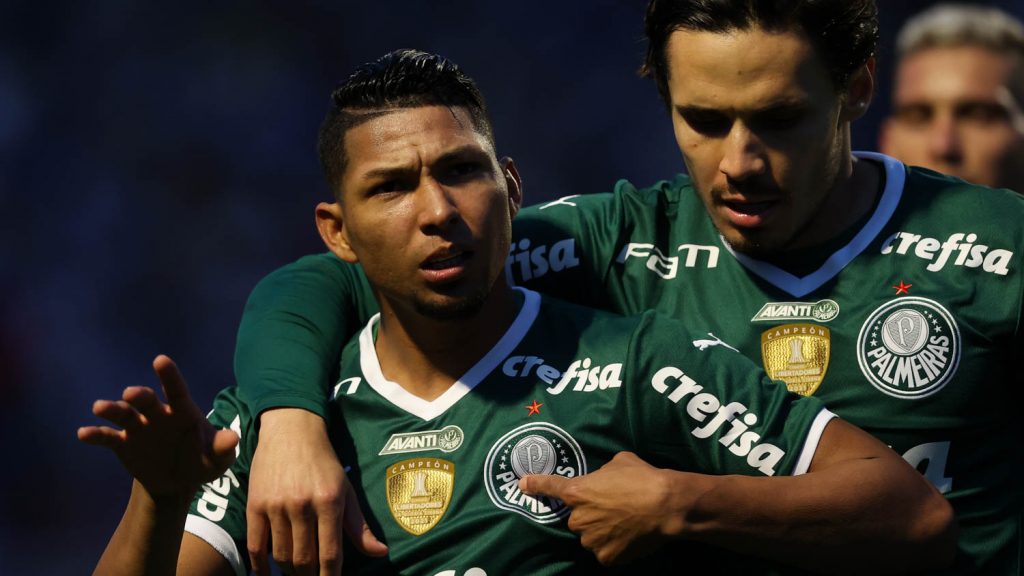 Veiga e Rony. Foto: Cesar Greco/Palmeiras