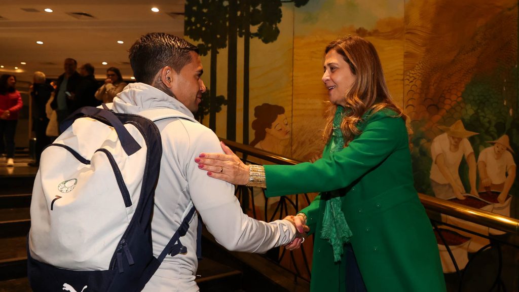 Dudu e Leila. Foto: Cesar Greco/Palmeiras