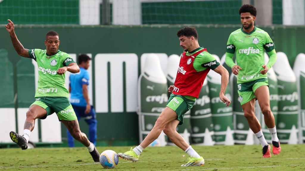 Caio Paulista e Piquerez. Foto: Cesar Greco/Palmeiras