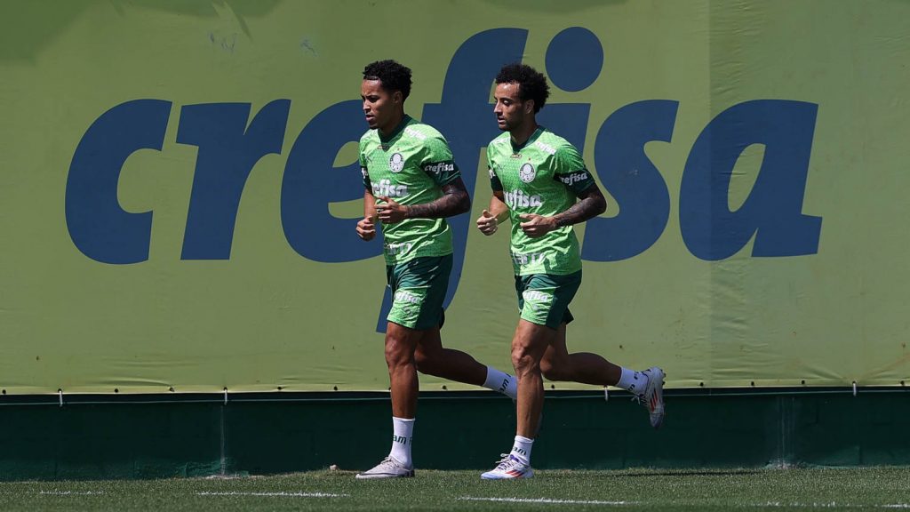 Lázaro e Felipe Anderson. Foto: Cesar Greco/Palmeiras