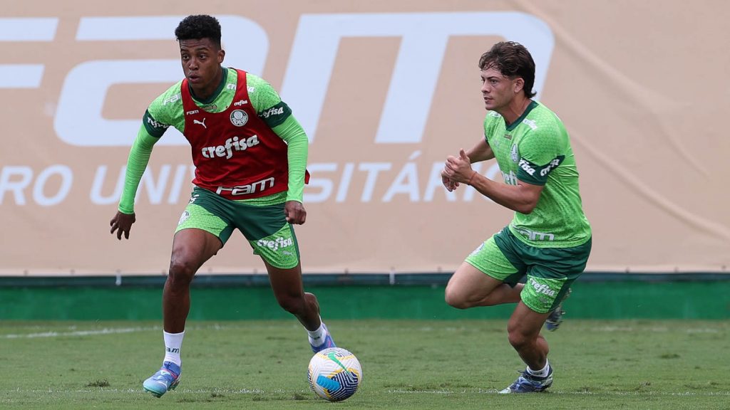 Vanderlan e Giay. Foto: Cesar Greco/Palmeiras