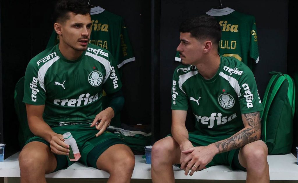 Veiga e Romulo, do Palmeiras. Foto: Cesar Greco