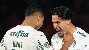 Murilo e Gómez. Foto: Cesar Greco/Palmeiras