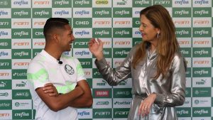 Leila e Rony. Foto: Cesar Greco/Palmeiras