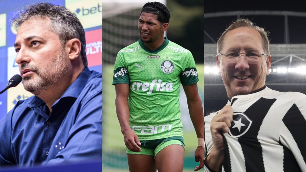 Mattos, Rony e Textor. Fotos: Gustavo Aleixo/Cruzeiro, Cesar Greco/Palmeiras e Vítor Silva/Botafogo