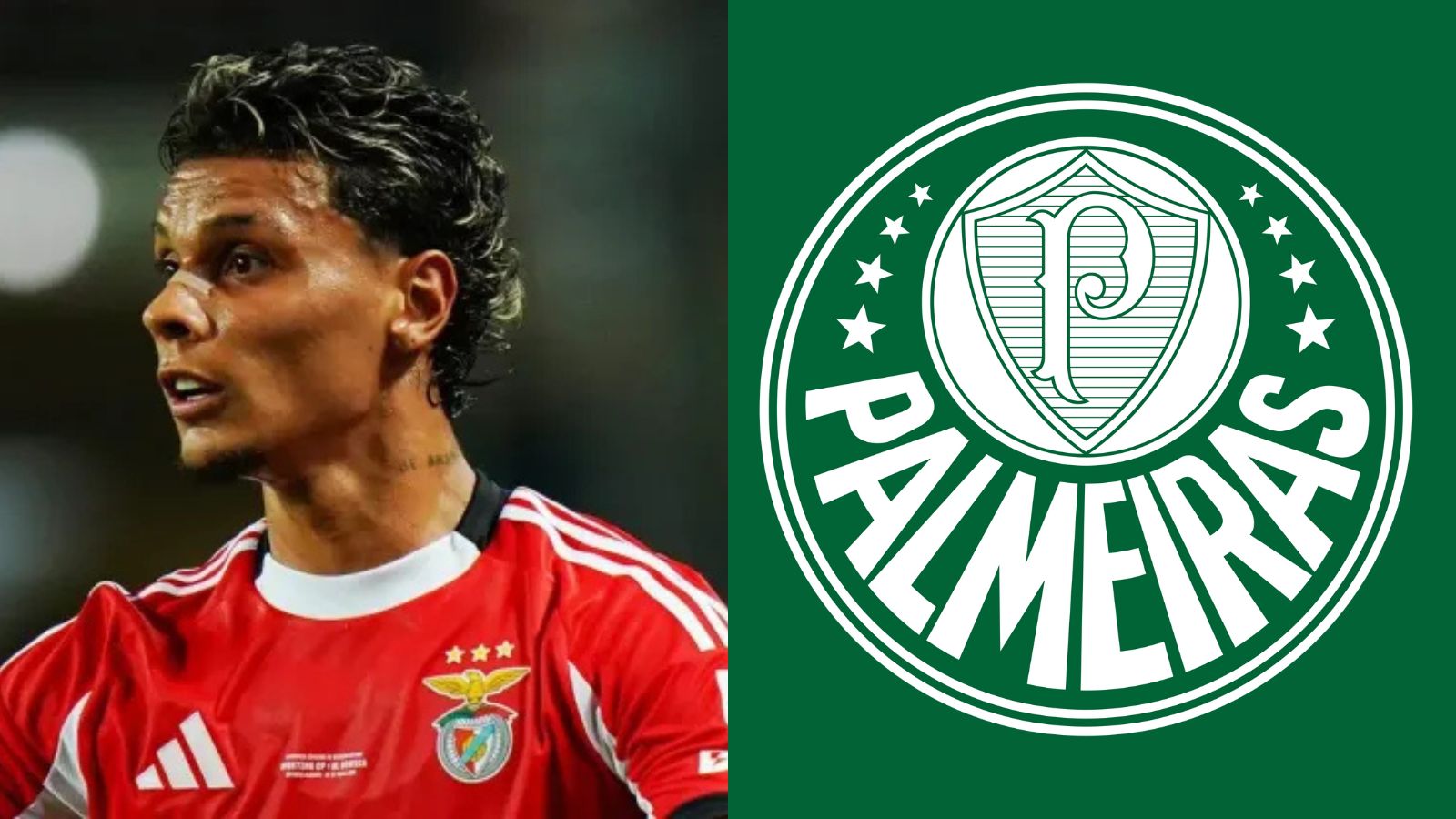 Rios arrebenta pelo Benfica e torcida do Palmeiras vai a loucura; veja