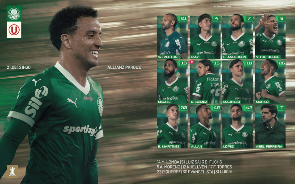 Foto: Redes Sociais - Escalação Palmeiras