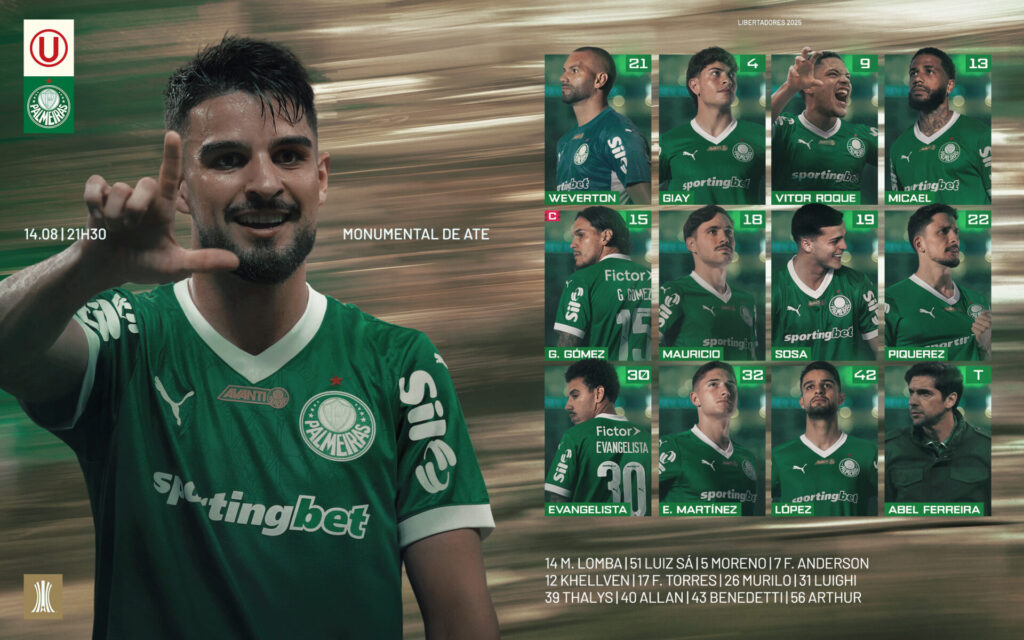 Foto: Redes Sociais - Escalação Palmeiras