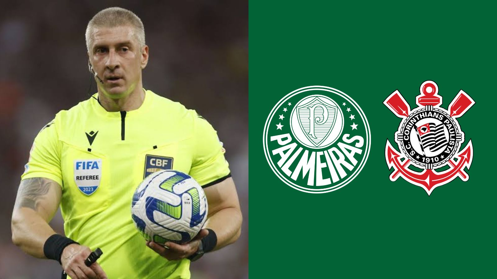 Oremos! Daronco é escalado para apitar Palmeiras x Corinthians; veja o retrospecto