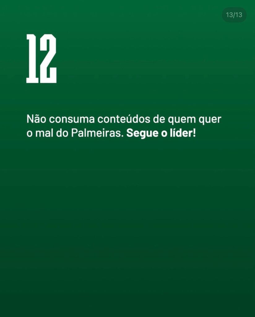Foto: Reprodução Redes Sociais do Palmeiras